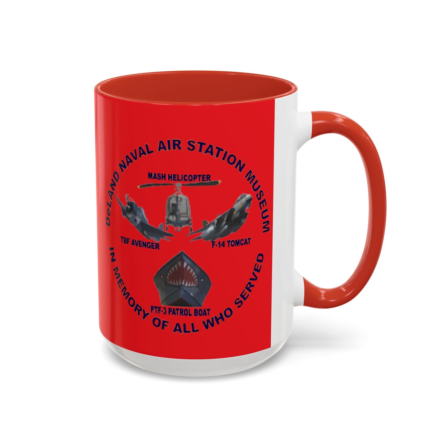 DNASM 2-sided, Founding & Student Art Red Accent Mug by theGreenDragonTavern.shop