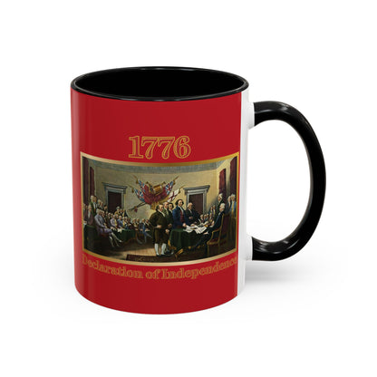 Declaration of Independence Red Accent Mug by theGreenDragonTavern.shop