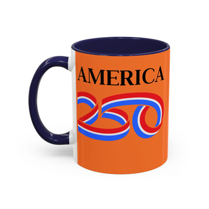 America 250 Orange Accent Mug by theGreenDragonTavern.shop