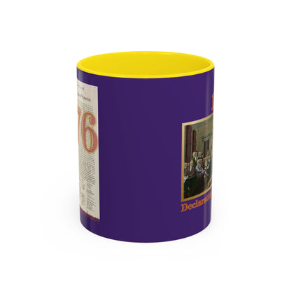 Declaration of Independence Dark Purple Accent Mug by theGreenDragonTavern.shop