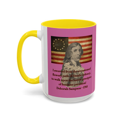 Deborah Sampson, America's Mulan Pink Accent Mug by theGreenDragonTavern.shop