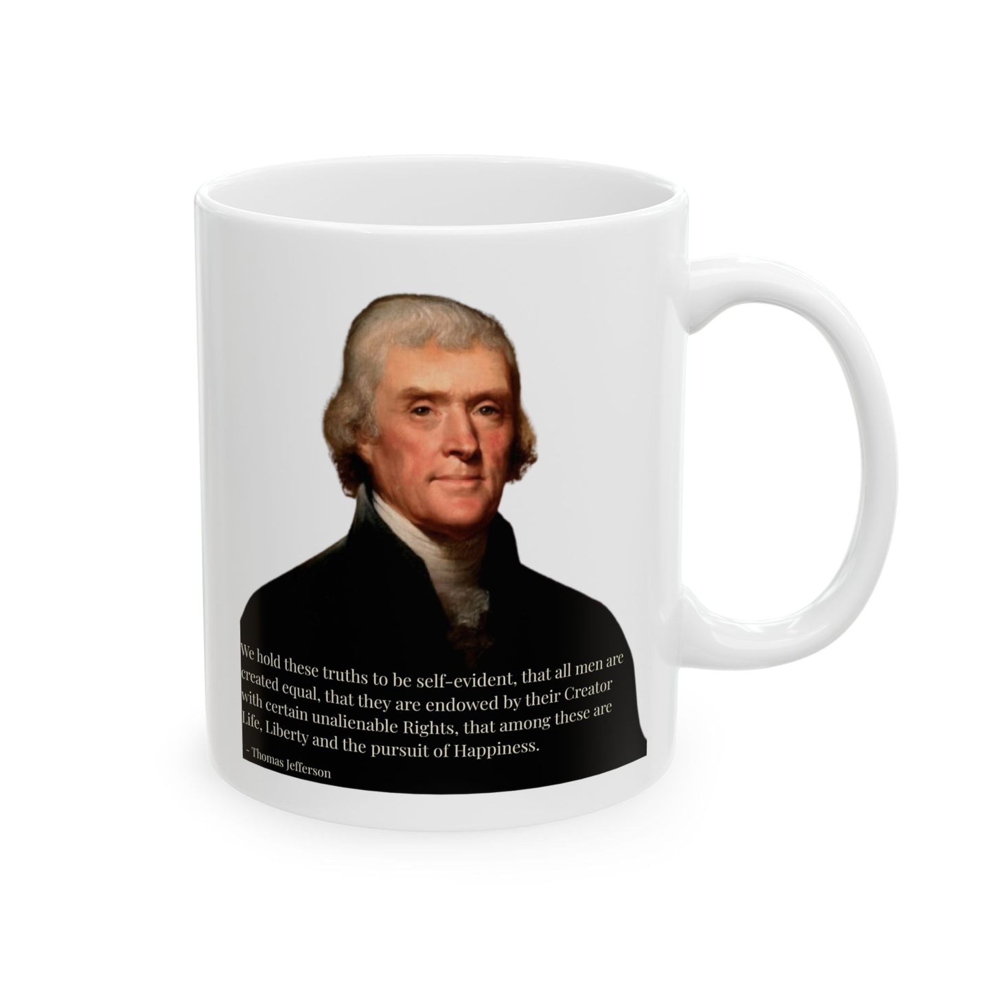We hold these truths to be self-evident White Mug by theGreenDragonTavern.shop