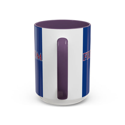 Freedom, Dark Blue Accent Mug by theGreenDragonTavern.shop