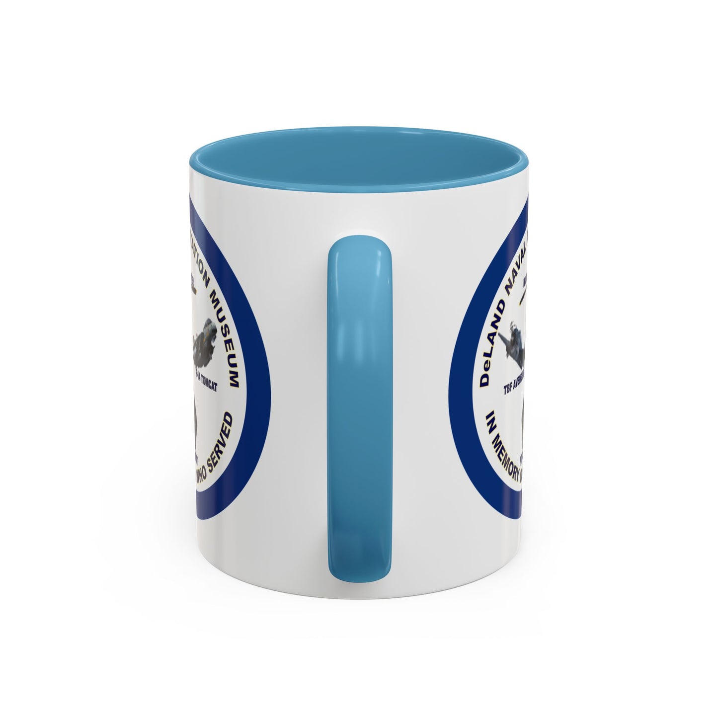 DNASM Student Art Navy Frame White Accent Mug by theGreenDragonTavern.shop
