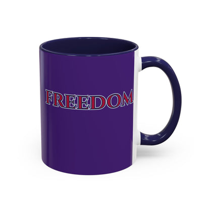 Freedom, Dark Purple Accent Mug by theGreenDragonTavern.shop