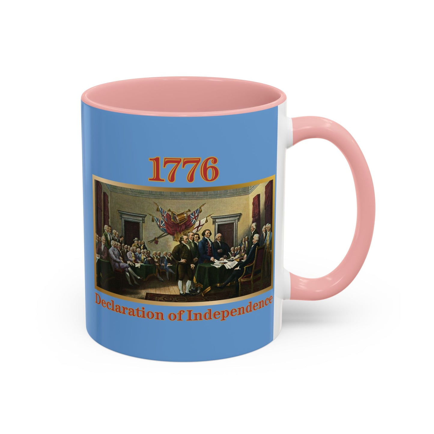 Declaration of Independence Light Blue Accent Mug by theGreenDragonTavern.shop
