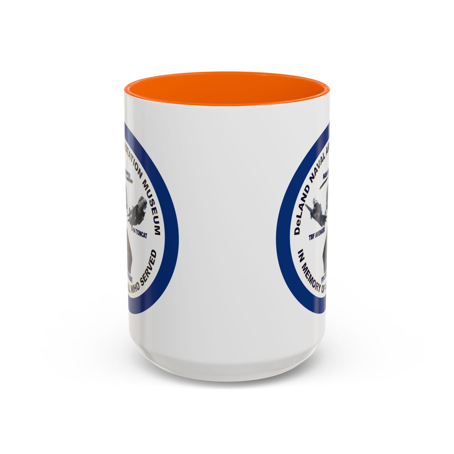 DNASM Student Art Navy Frame White Accent Mug by theGreenDragonTavern.shop