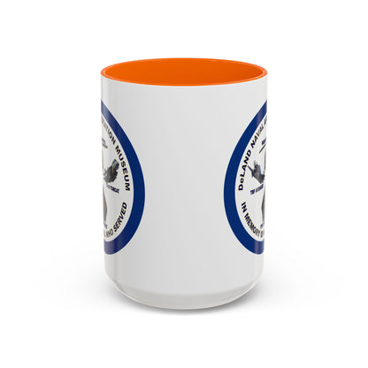 DNASM Student Art Navy Frame White Accent Mug by theGreenDragonTavern.shop