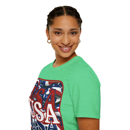 Red WHITE and Blue USA Patriot Dark colors Unisex T-Shirt by theGreenDragonTavern.shop