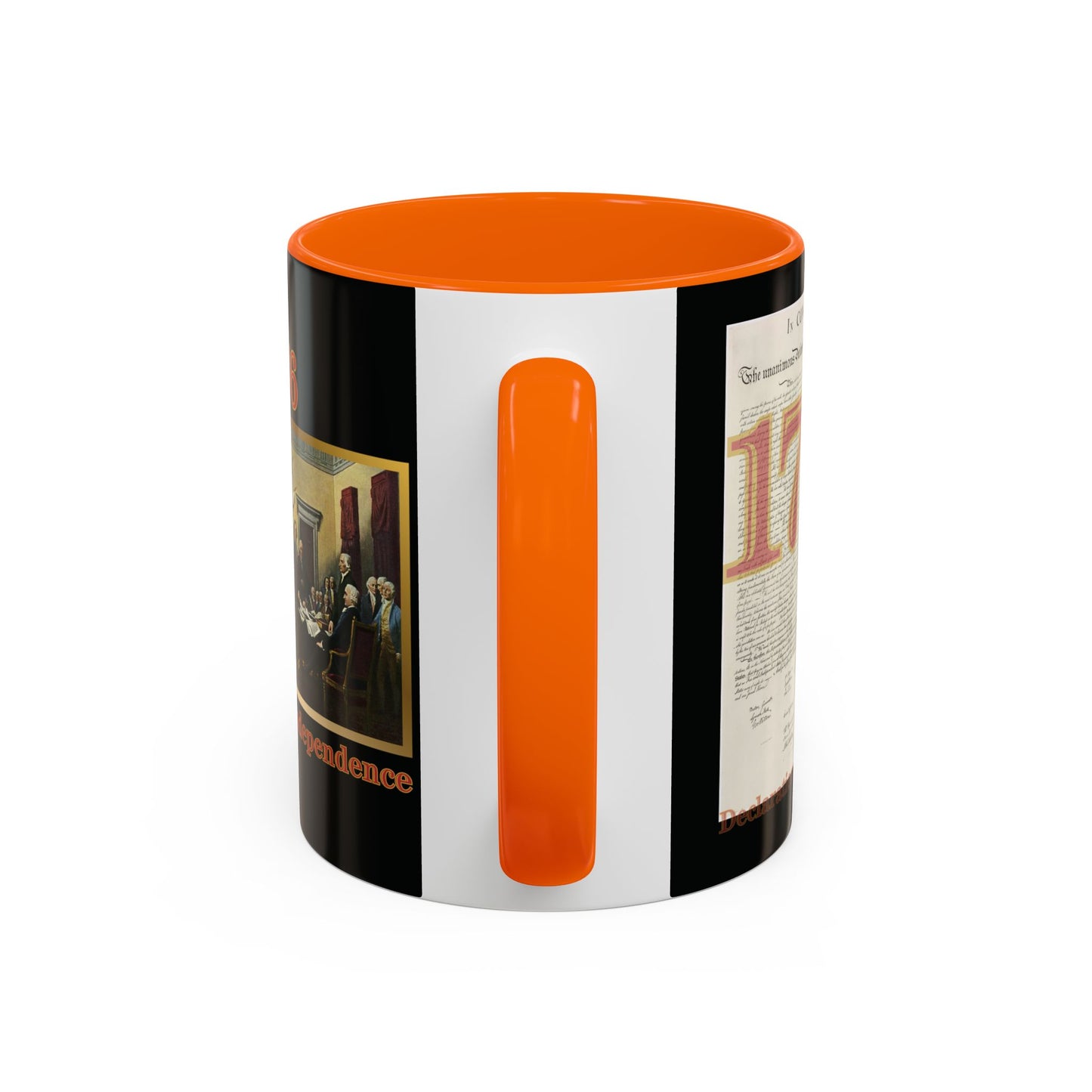 Declaration of Independence Black Accent Mug by theGreenDragonTavern.shop