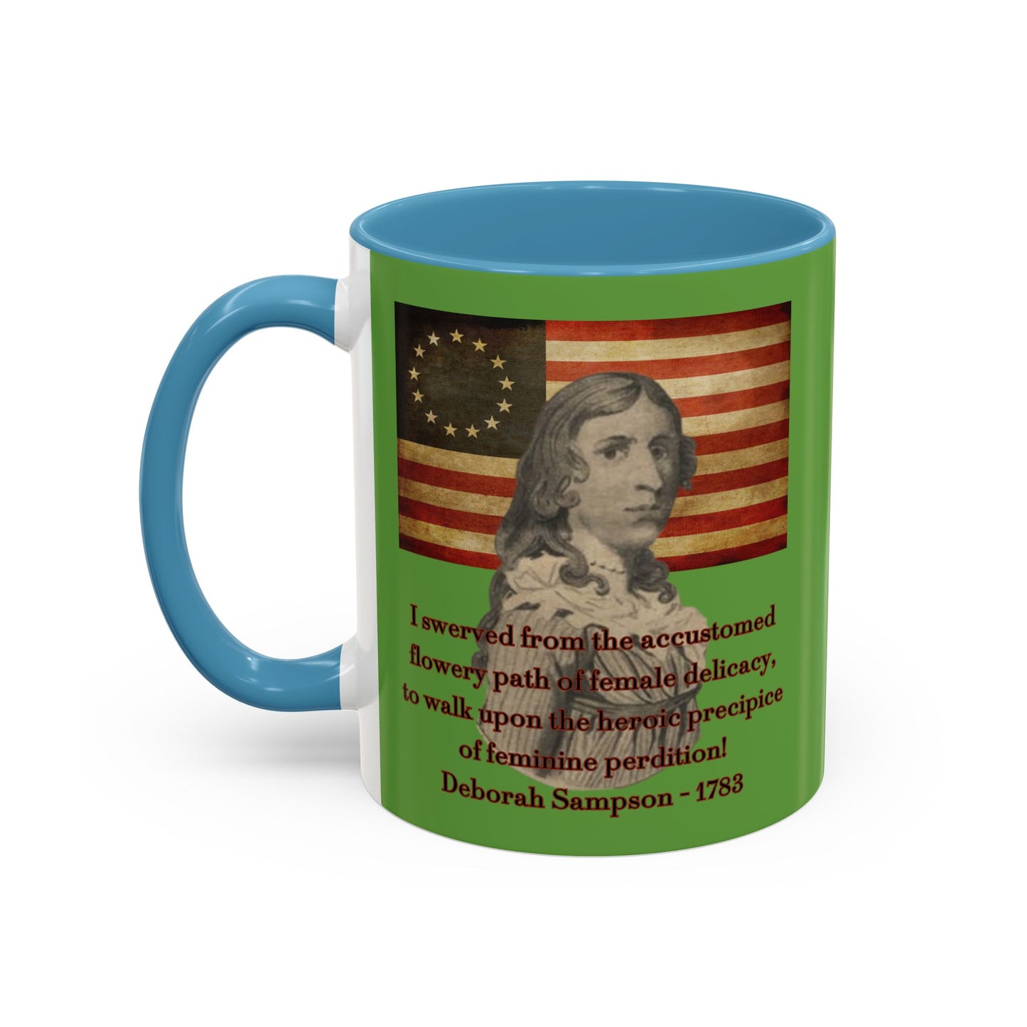 Deborah Sampson, America's Mulan Green Accent Mug by theGreenDragonTavern.shop