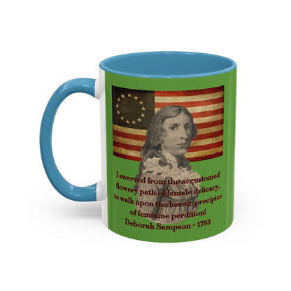 Deborah Sampson, America's Mulan Green Accent Mug by theGreenDragonTavern.shop