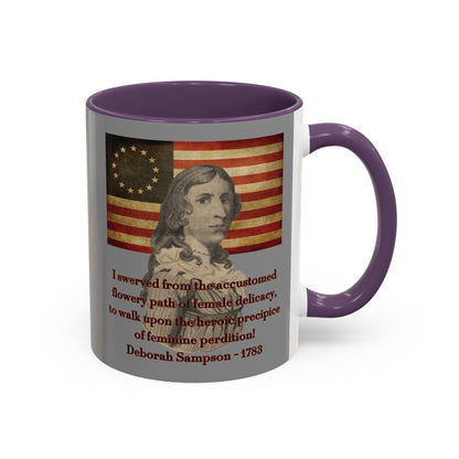 Deborah Sampson, America's Mulan Grey Accent Mug by theGreenDragonTavern.shop