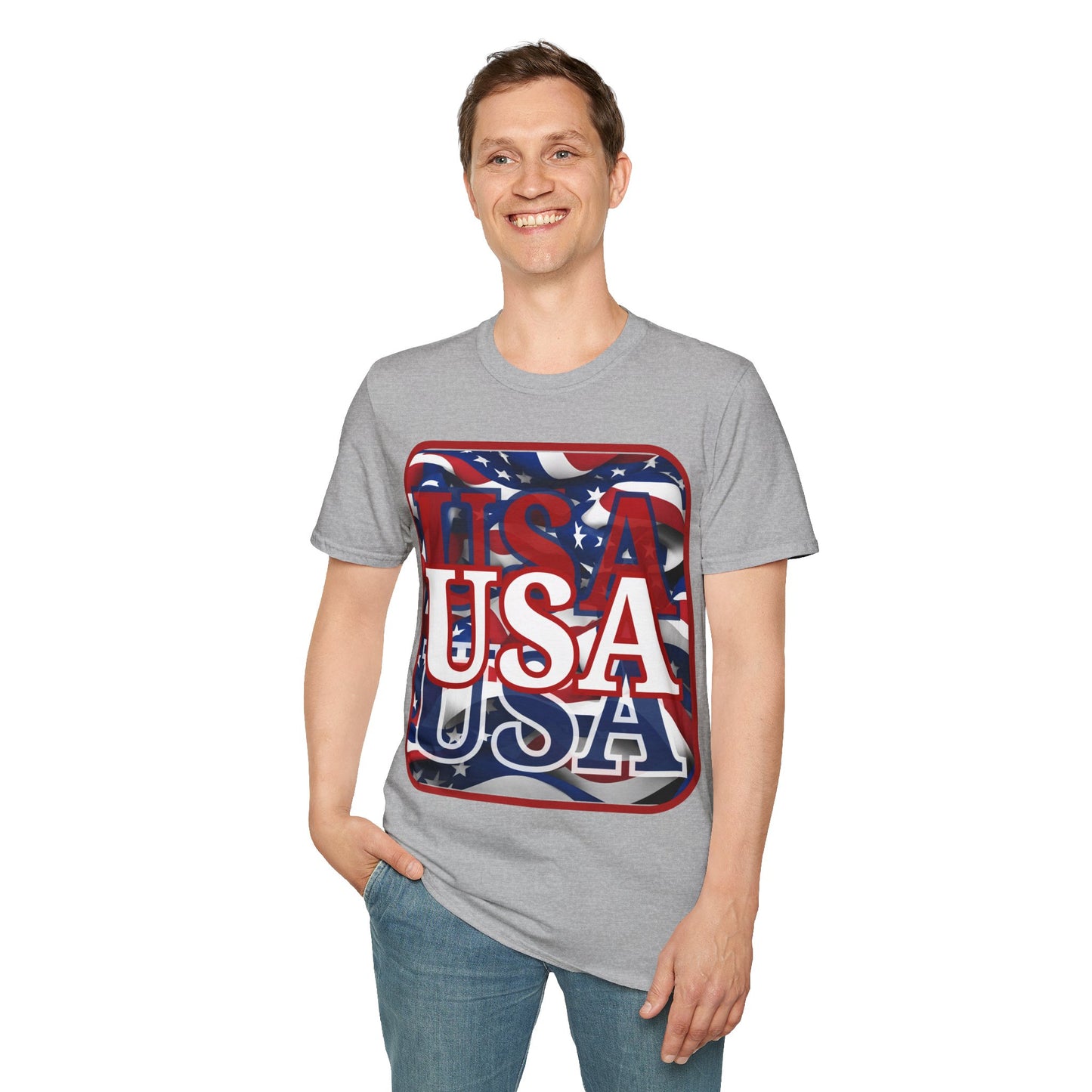 Red WHITE and Blue USA Patriot LTcolors Unisex T-Shirt by theGreenDragonTavern.shop