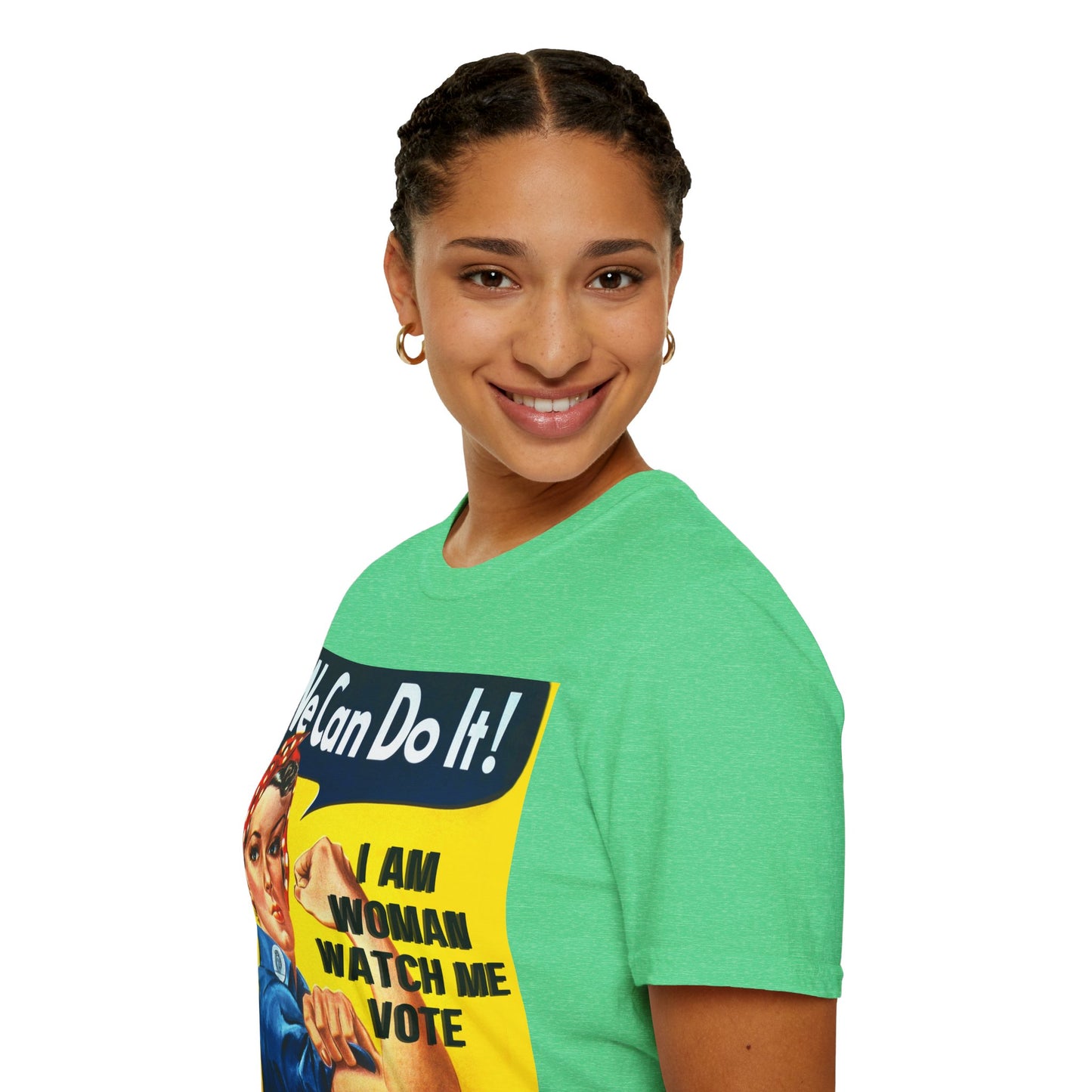 I Am Woman Watch Me Vote Rosie Dark colors Unisex T-Shirt by theGreenDragonTavern.shop