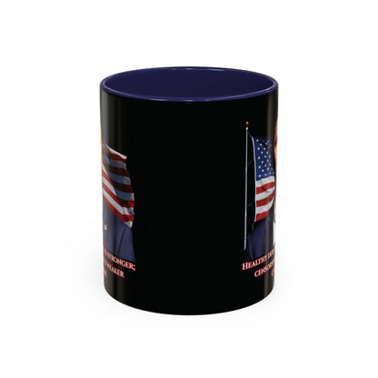 Charlie Kirk, Healthy Debate Black Accent Mug by theGreenDragonTavern.shop