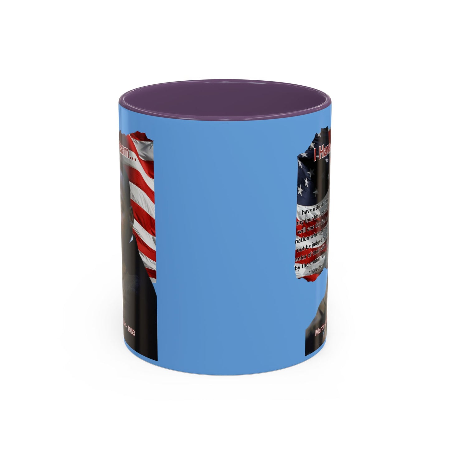 "I Have a Dream" MLKJr Blue Accent Mug by theGreenDragonTavern.shop