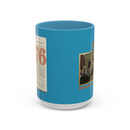 Declaration of Independence Turquoise Accent Mug by theGreenDragonTavern.shop