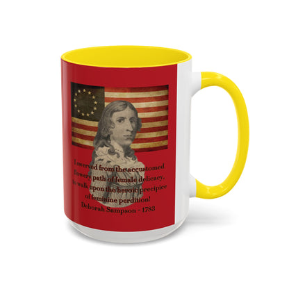 Deborah Sampson, America's Mulan Red Accent Mug by theGreenDragonTavern.shop