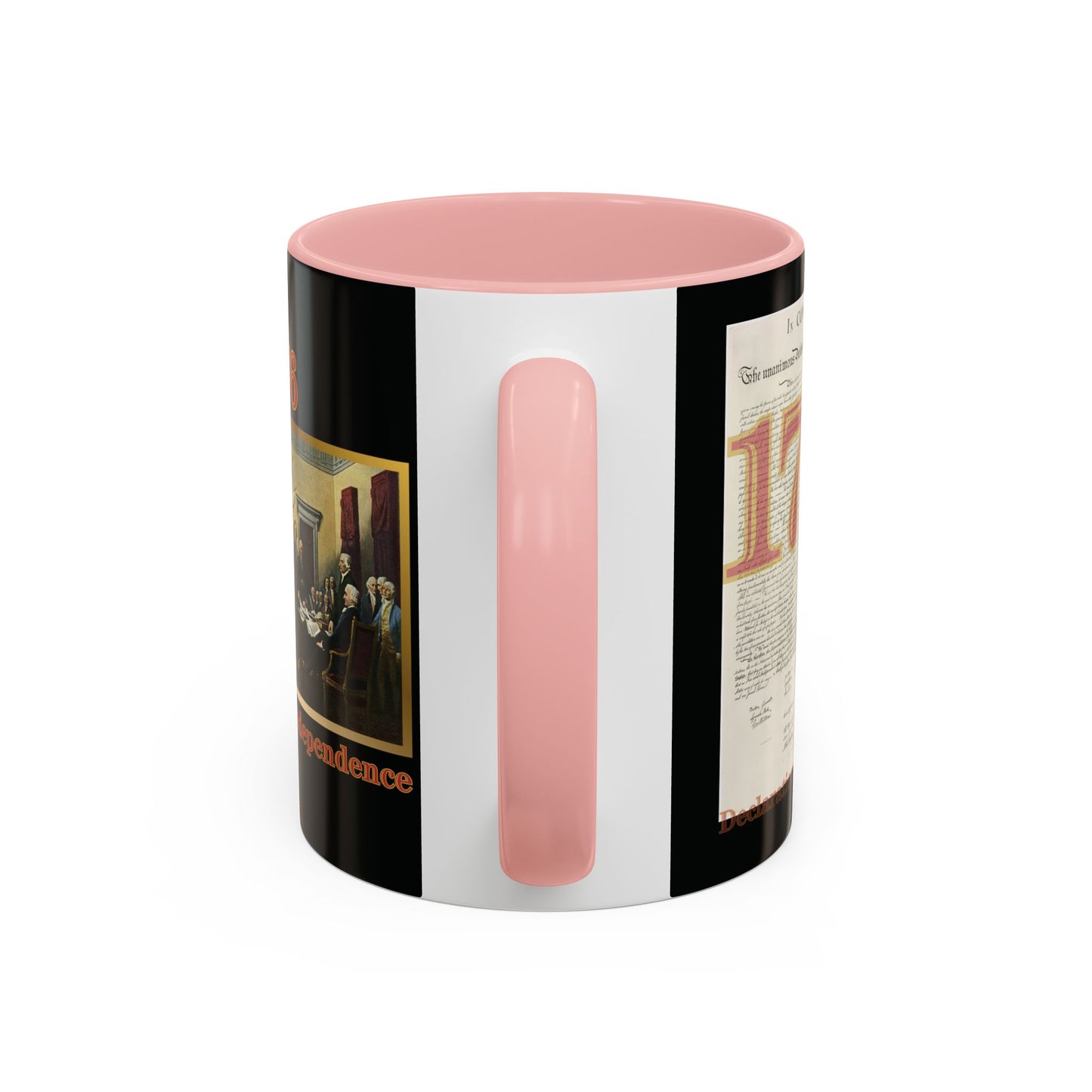 Declaration of Independence Black Accent Mug by theGreenDragonTavern.shop