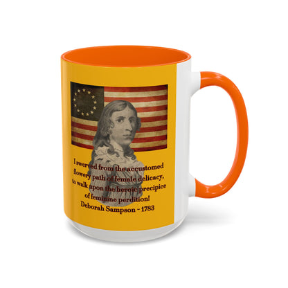 Deborah Sampson, America's Mulan Yellow Accent Mug by theGreenDragonTavern.shop