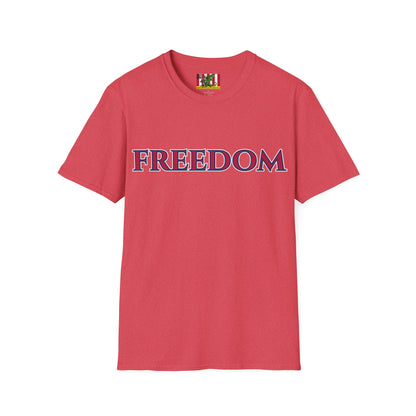 Freedom, Red font, Light colors Unisex T-Shirt by theGreenDragonTavern.shop