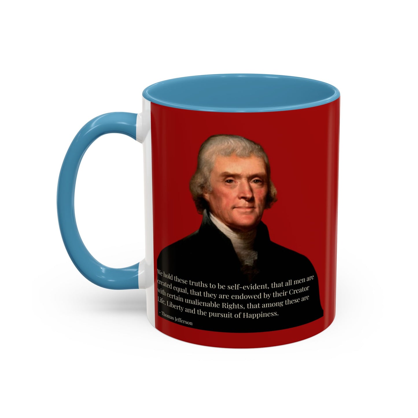 We hold these truths to be self-evident Red Accent Mug by theGreenDragonTavern.shop