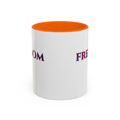 Freedom, White Accent Mug by theGreenDragonTavern.shop