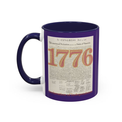 Declaration of Independence Dark Purple Accent Mug by theGreenDragonTavern.shop
