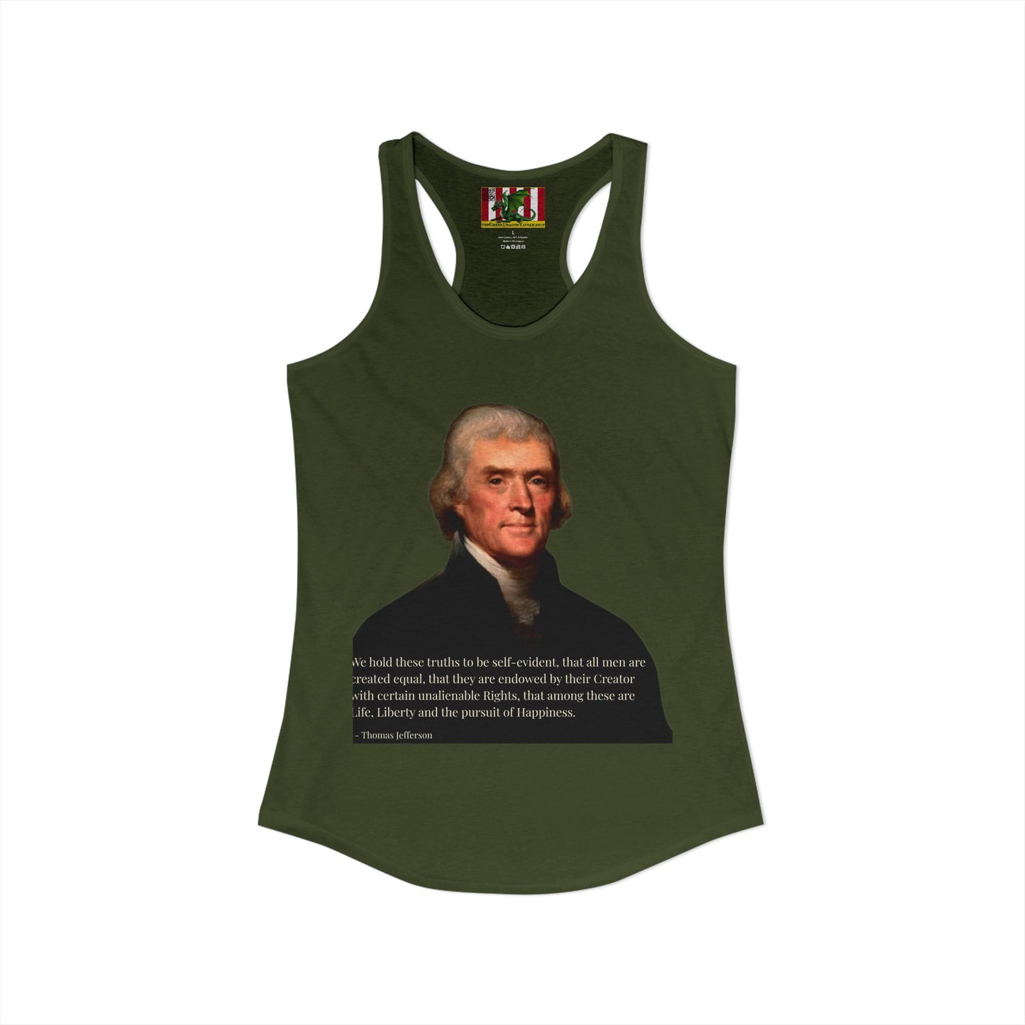 We hold these truths to be self-evident Women's Racerback Tank Top by theGreenDragonTavern.shop