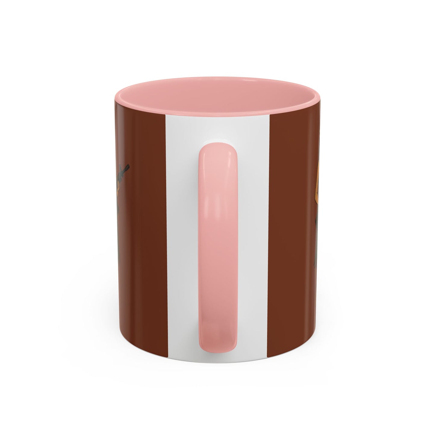 Hula Girl Packin' Heat Brown Accent Mug by theGreenDragonTavern.shop