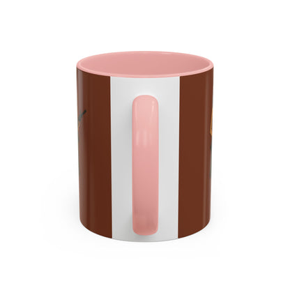Hula Girl Packin' Heat Brown Accent Mug by theGreenDragonTavern.shop