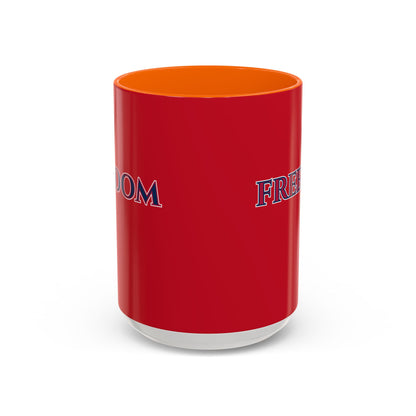 Freedom, Red Accent Mug by theGreenDragonTavern.shop
