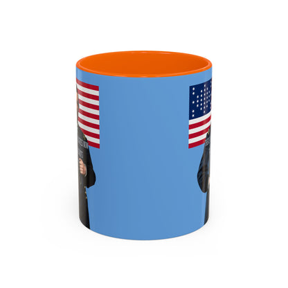 "Traitors and Patriots" Ulysses Grant Light Blue Accent Mug by theGreenDragonTavern.shop