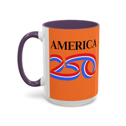 America 250 Orange Accent Mug by theGreenDragonTavern.shop