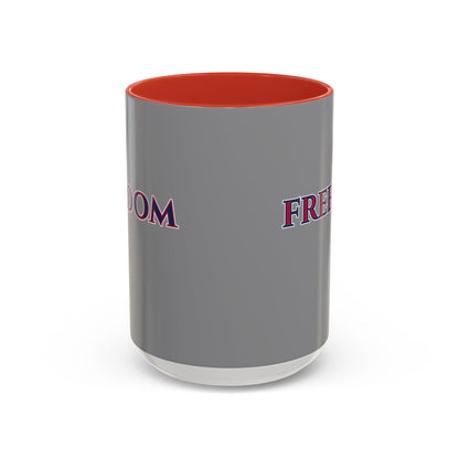 Freedom, Grey Accent Mug by theGreenDragonTavern.shop