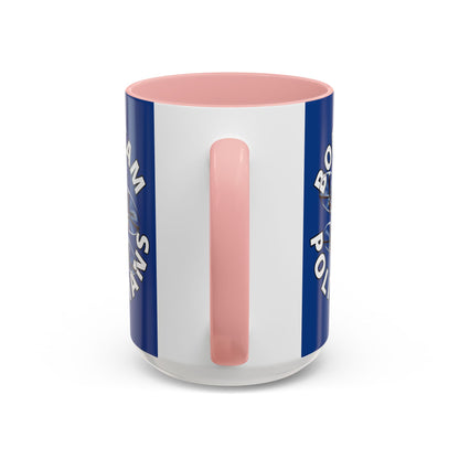Bodycam the Politicians Drone Dark Blue Accent Mug by theGreenDragonTavern.shop