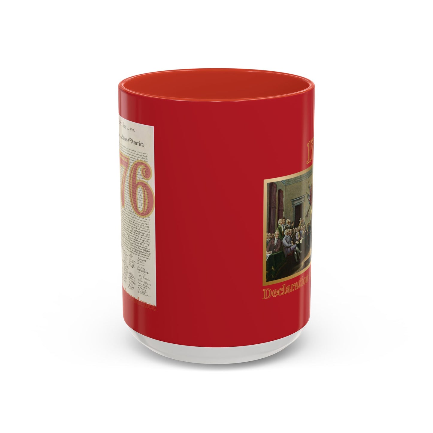 Declaration of Independence Red Accent Mug by theGreenDragonTavern.shop