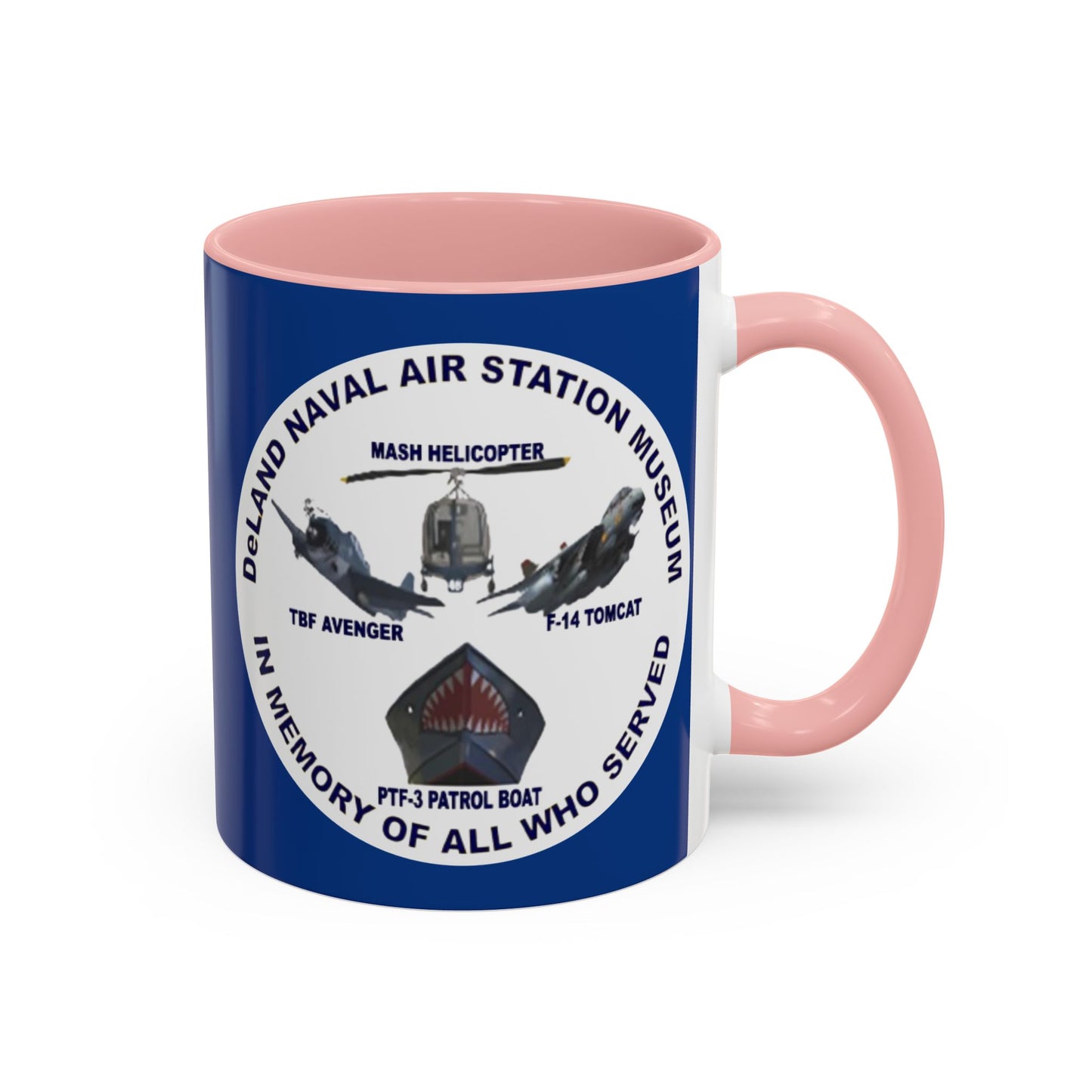DNASM 2-sided, Founding & Student Art w/WhiteBG Dark Blue Accent Mug by theGreenDragonTavern.shop