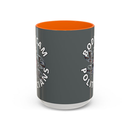 Bodycam the Politicians Drone Grey Accent Mug by theGreenDragonTavern.shop