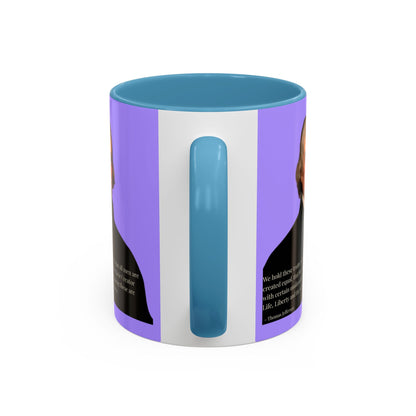 We hold these truths to be self-evident Light Purple Accent Mug by theGreenDragonTavern.shop