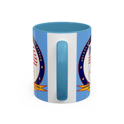 DeLand Naval Air Station Museum Light Blue Accent Mug by theGreenDragonTavern.shop