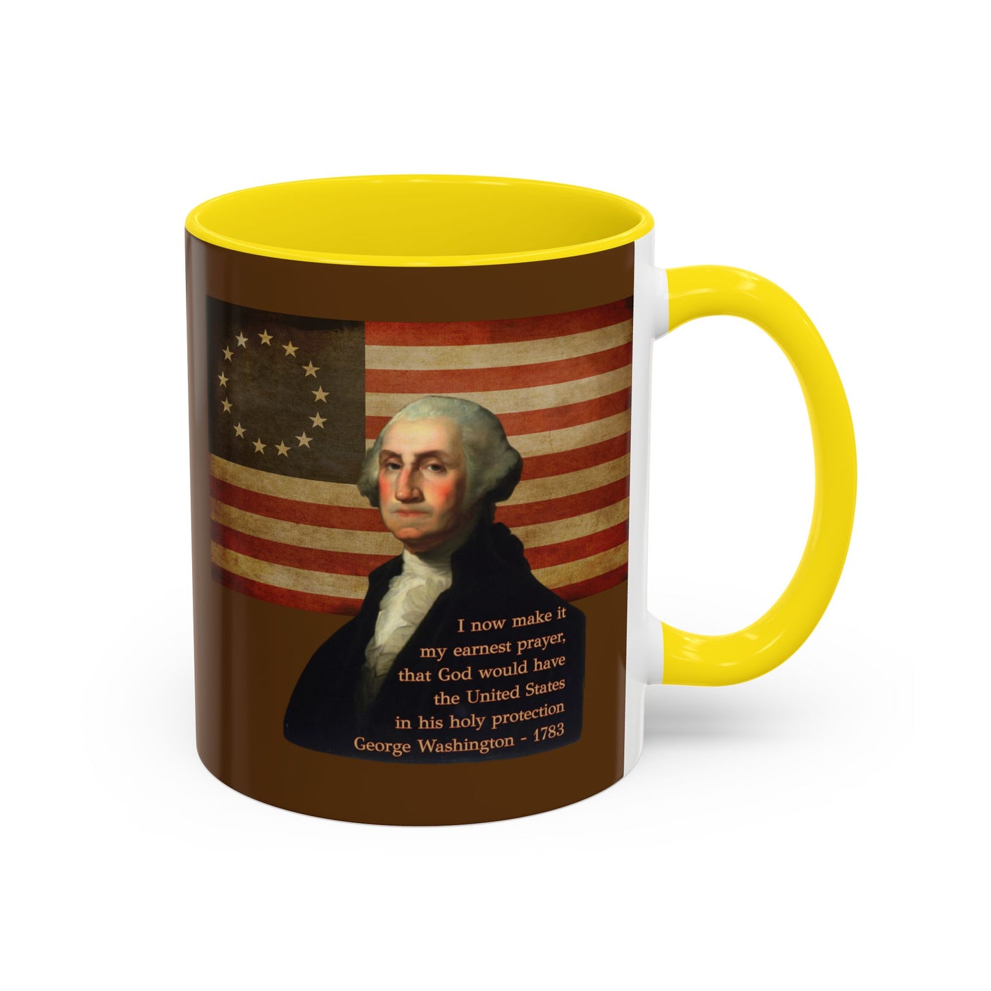 Washington's Earnest Prayer Brown Accent Mug by theGreenDragonTavern.shop