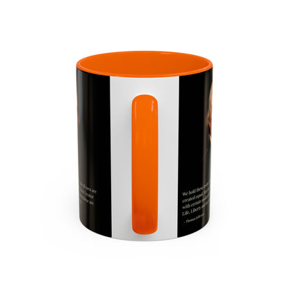 We hold these truths to be self-evident Black Accent Mug by theGreenDragonTavern.shop