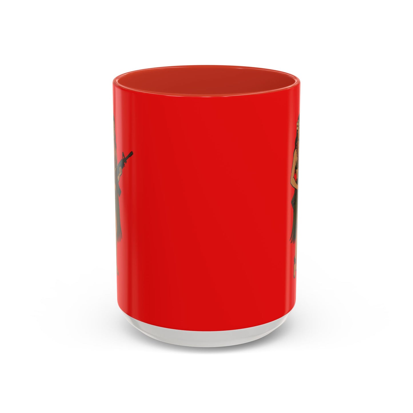 Hula Girl Packin' Heat Red Accent Mug by theGreenDragonTavern.shop