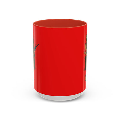 Hula Girl Packin' Heat Red Accent Mug by theGreenDragonTavern.shop
