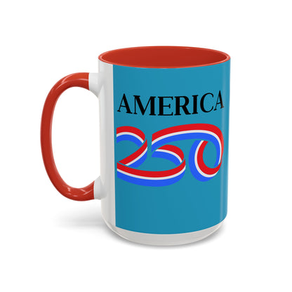 America 250 Turquoise Accent Mug by theGreenDragonTavern.shop