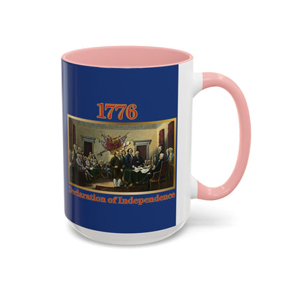 Declaration of Independence Dark Blue Accent Mug by theGreenDragonTavern.shop
