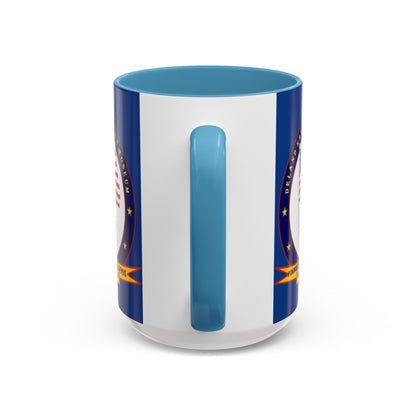 DeLand Naval Air Station Museum Blue Accent Mug by theGreenDragonTavern.shop