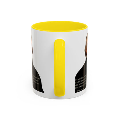 We hold these truths to be self-evident White Accent Mug by theGreenDragonTavern.shop